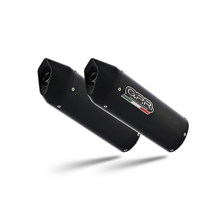 GPR Furore Nero kipufogó, 400mm, matt fekete, 1.8kg, homologizált Suzuki SV 1000/S-hez