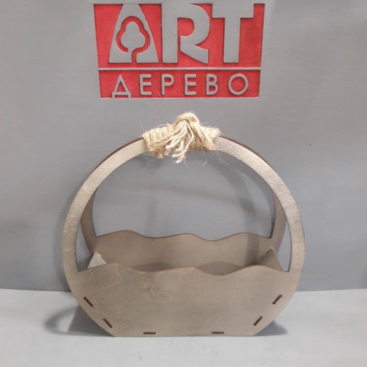 Cos din plywood, Intrahome, 3mm-4mm, 30x30cm, pentru decorare, handmade