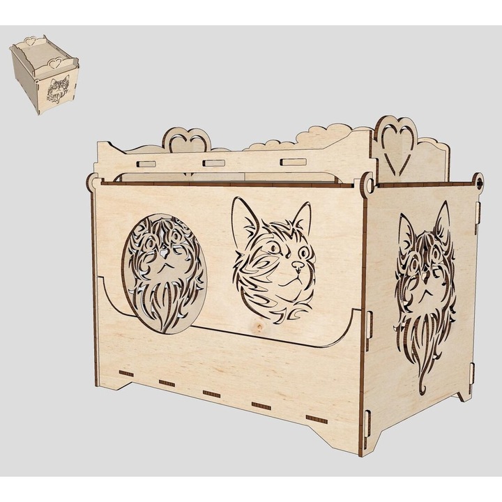 Ansamblu de joaca animale, Intrahome, plywood 3mm-4mm, 40x50cm, fabricat in Grecia