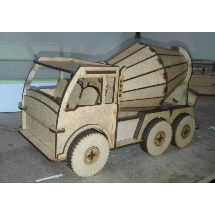 Puzzle Trisdiastato, Intrahome, camion mixer de beton, 3mm-4mm, 30x30cm