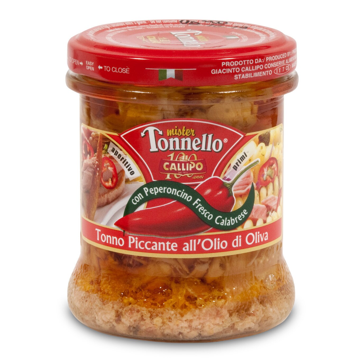 Ton picant in ulei de masline borcan Mister Tonello 170g