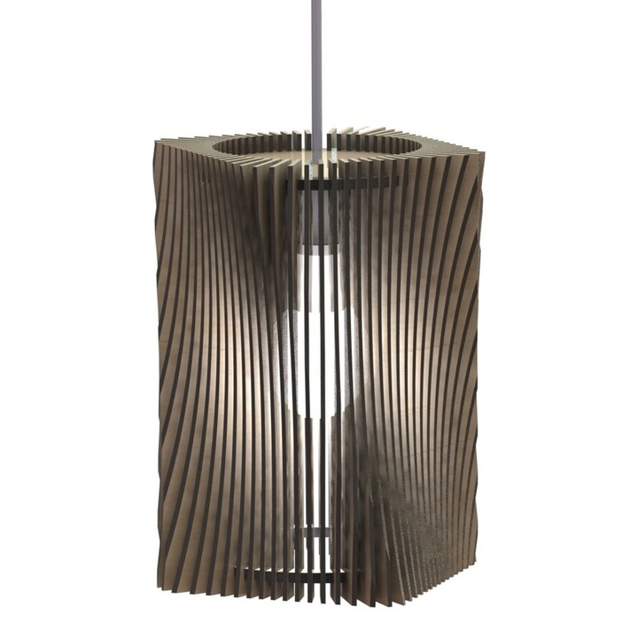 Veioza Intrahome, lampa 16, 30x30 cm, din plywood, 3mm-4mm, fabricata in Grecia