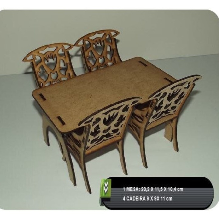 Set mobilier gradina, Intrahome, lemn, maro