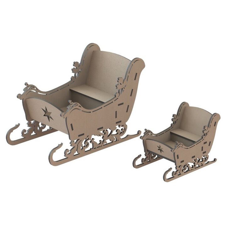 Set de artizanat, Intrahome, plywood 3mm-4mm, 30x30cm, natural