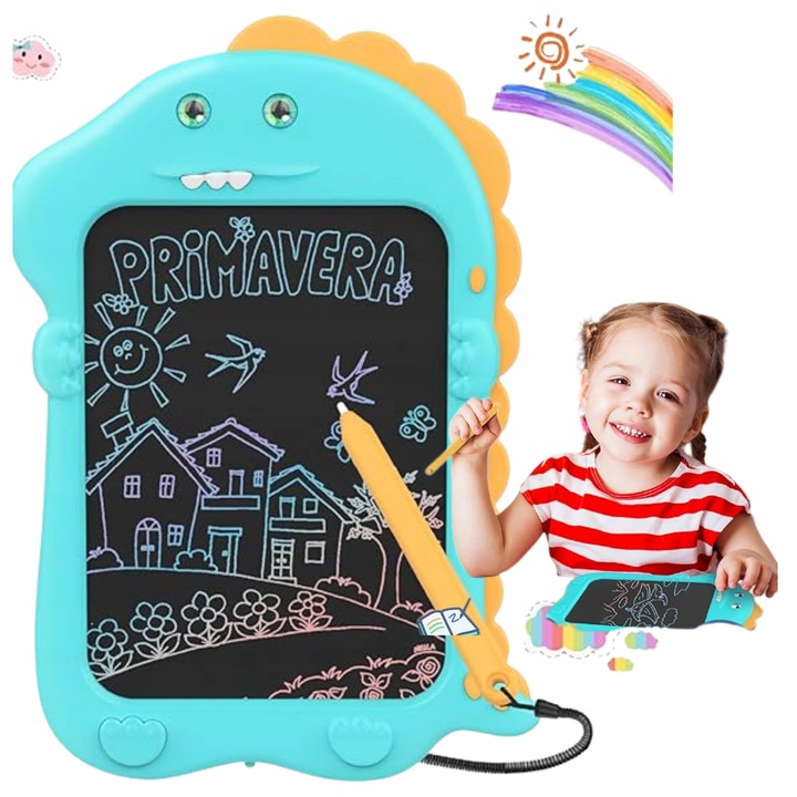 Gyermek grafikus tábla, készlet, LCD, 20x28cm, színes