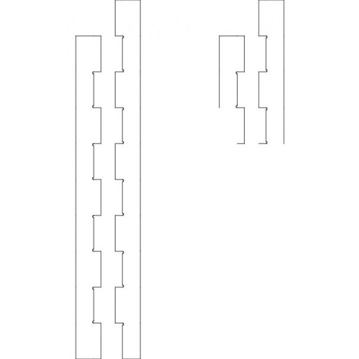 Placa decorativa, Intrahome, plywood 3mm-4mm, 30x30 cm, set