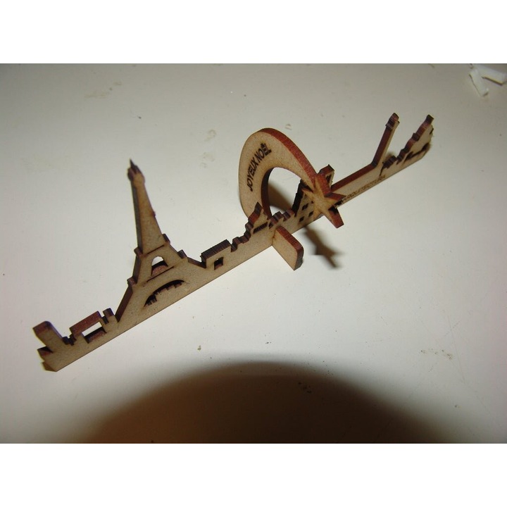 Set de artizanat, Intrahome, plywood 3mm-4mm, Paris Skyline, Seville Skyline, 30x30cm