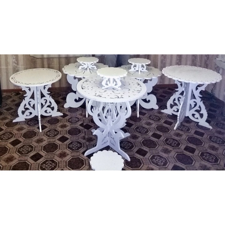 Set diakosmetico trapeziou, Intrahome, plywood 3mm-4mm, 30x30cm, natural