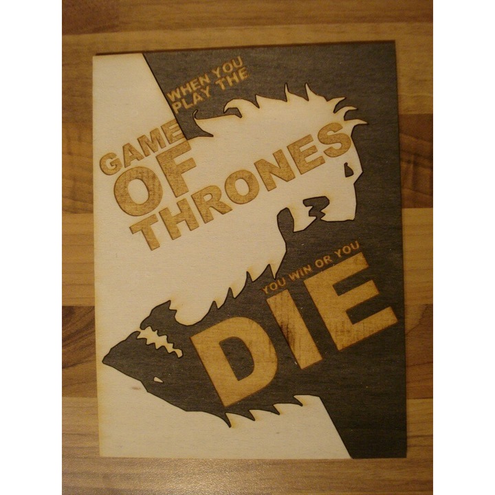 Plywood 3mm-4mm, Intrahome, Game Of Thrones, 30x30 cm, set