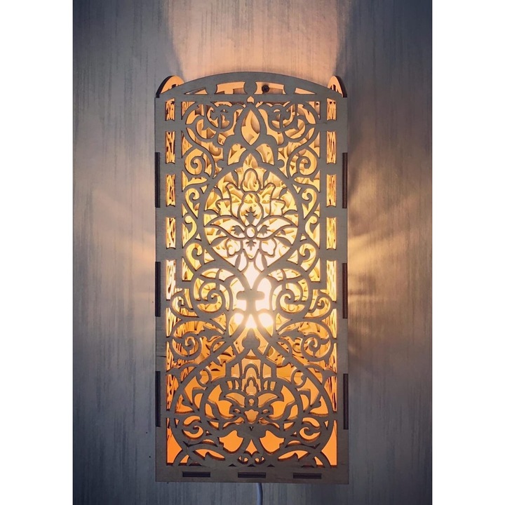 Placa lemn Intrahome, plywood 3mm-4mm, dimensiune 20x20 cm, culoare naturala, set