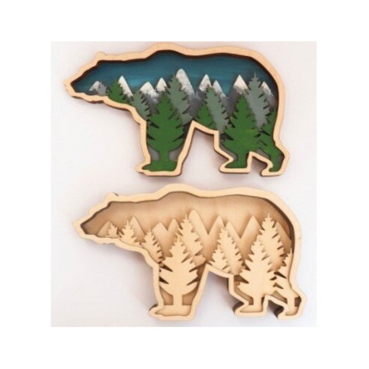 Set de artizanat, Intrahome, plywood 3mm-4mm, 30x30cm, natural