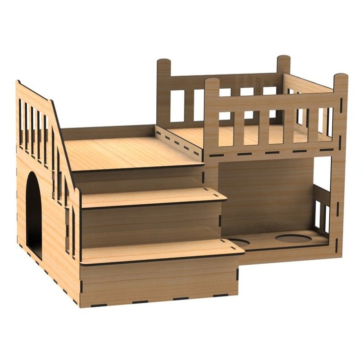 Cusca din plywood, Intrahome, 3mm-4mm, 40x50cm, pentru animale de companie