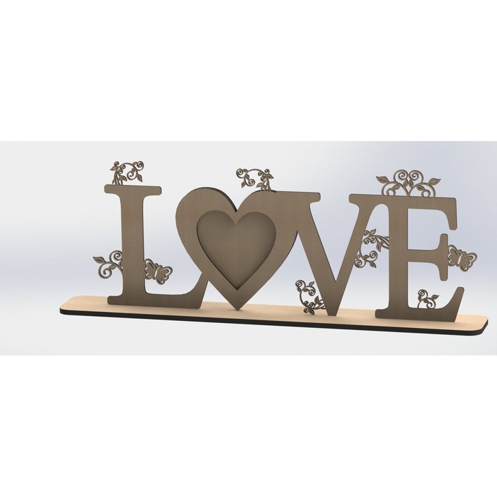 Puzzle 3D Love, Intrahome, Plywood 3mm-4mm, 10x10 cm, set