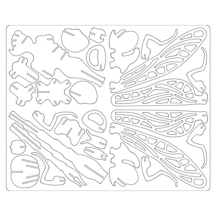 Placa decorativa, Intrahome, plywood 3mm-4mm, 30x30cm, 3D Osa