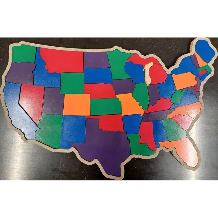 Puzzle din lemn, Intrahome, 3mm-4mm, 20x20 cm, pentru copii