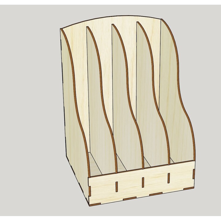 Suport documente, Intrahome, plywood 3mm-4mm, 30x30cm, natural