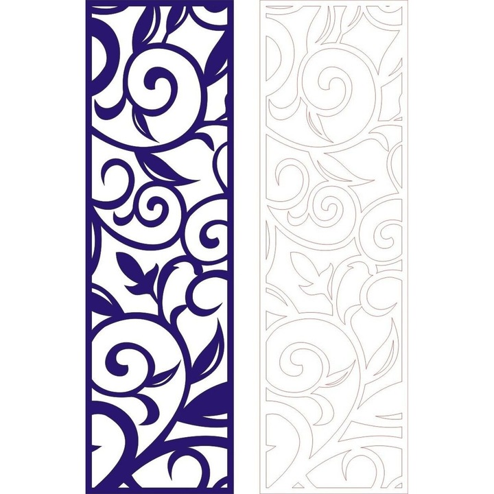 Sablon decorativ perete, Intrahome, plywood 3mm-4mm, 30x30cm, floral, cu decupaj