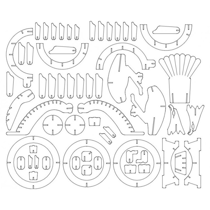 Seturi de artizanat, Intrahome, plywood 3mm-4mm, 20x20cm, natural