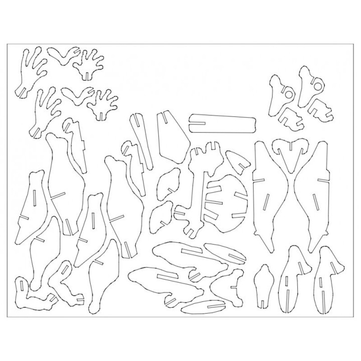 Set de artizanat, Intrahome, plywood 3mm-4mm, 30x30cm, natural