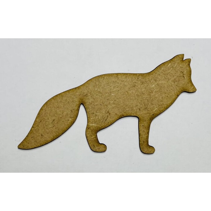 Placa decorativa din plywood, Intrahome, Arctic Fox, 3mm-4mm, 30x30 cm