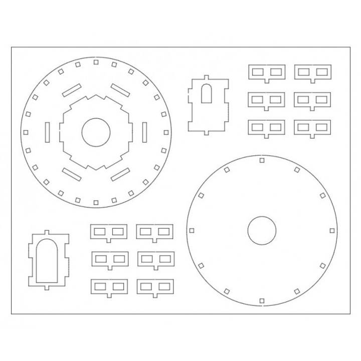 Set de artizanat, Intrahome, plywood 3mm-4mm, 30x30cm, natural