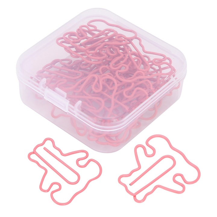 Agrafe de hartie HERUSI urs mini set 30 buc multicolor