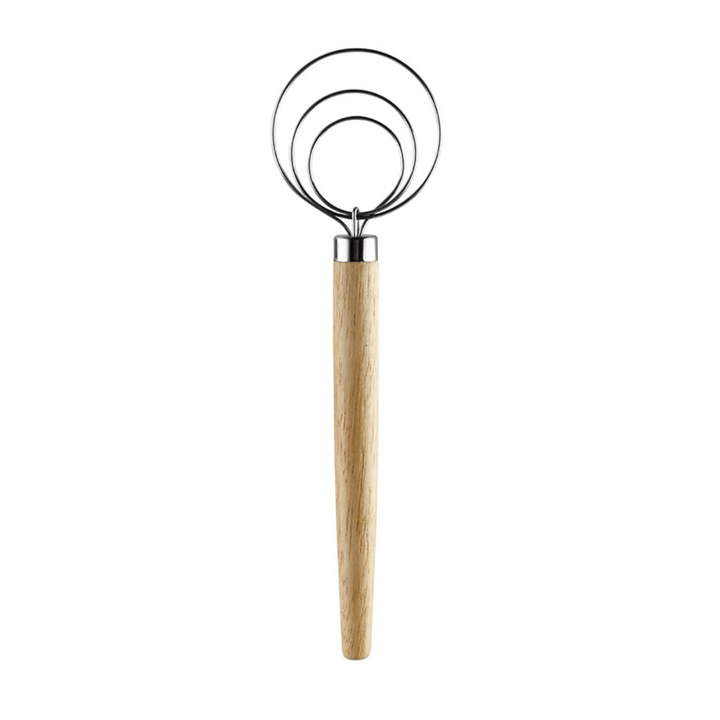 Tel pentru aluat HERUSI, inox si lemn, 3x mai rapid, 25cm