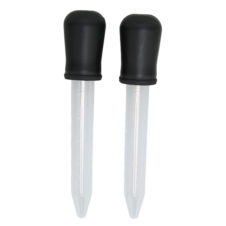Set 2 pipete din silicon 5ml, sigure si usor de curatat, pentru experimente stiintifice, decorare alimente, proiecte de arta