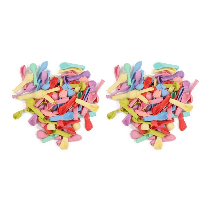Baloane latex HERUSI Macaron pastel multicolor 5 inch set 200 buc