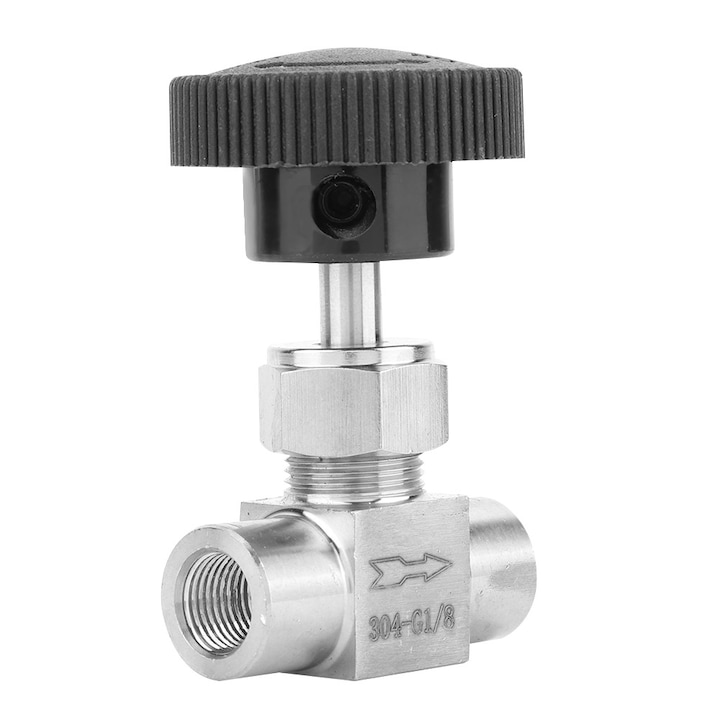 Rozsdamentes acél csap, A típus, 1/8", vízhez, gázhoz, olajhoz