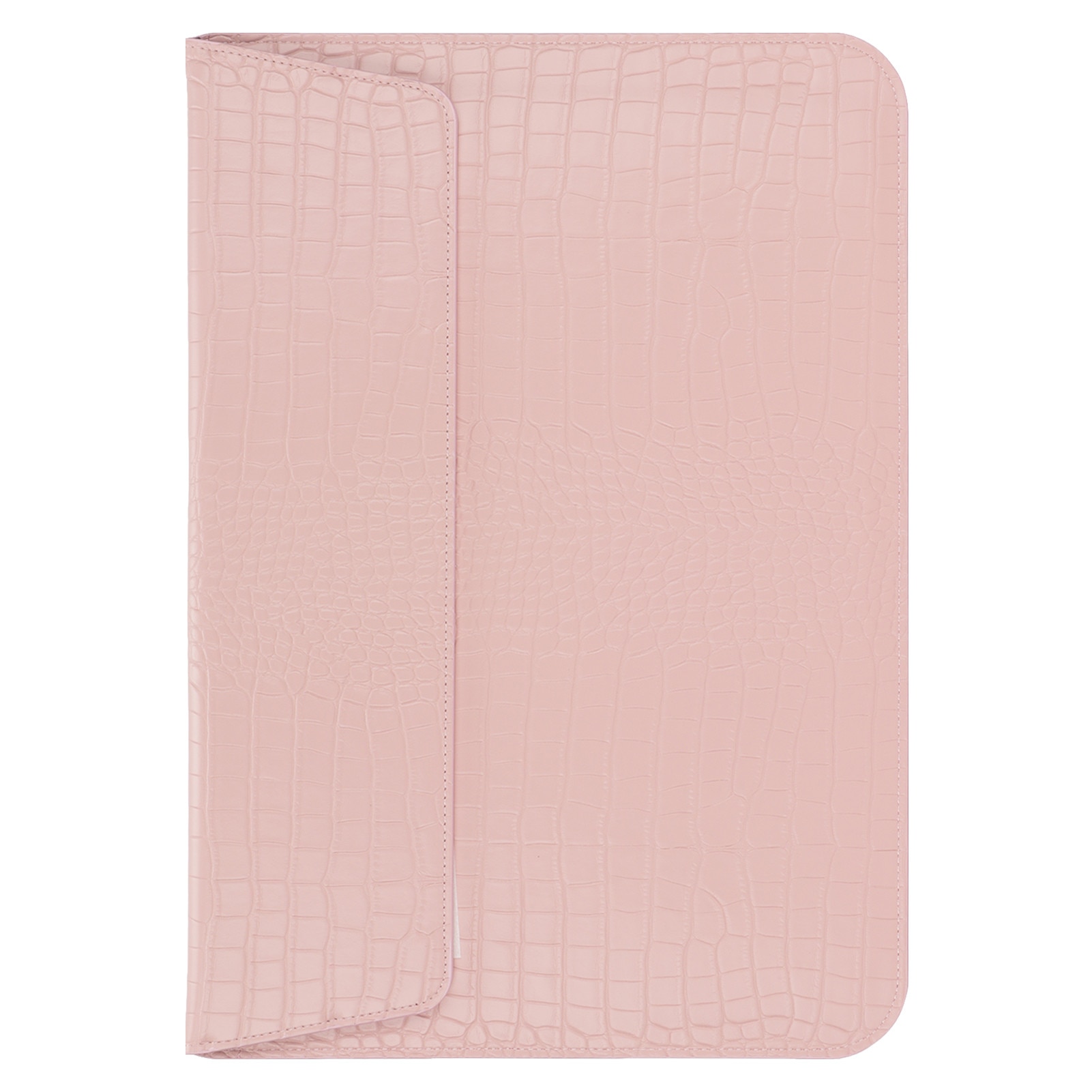 Husa laptop Herusi 39x28x1cm piele PU roz magnetica subtire impermeabila