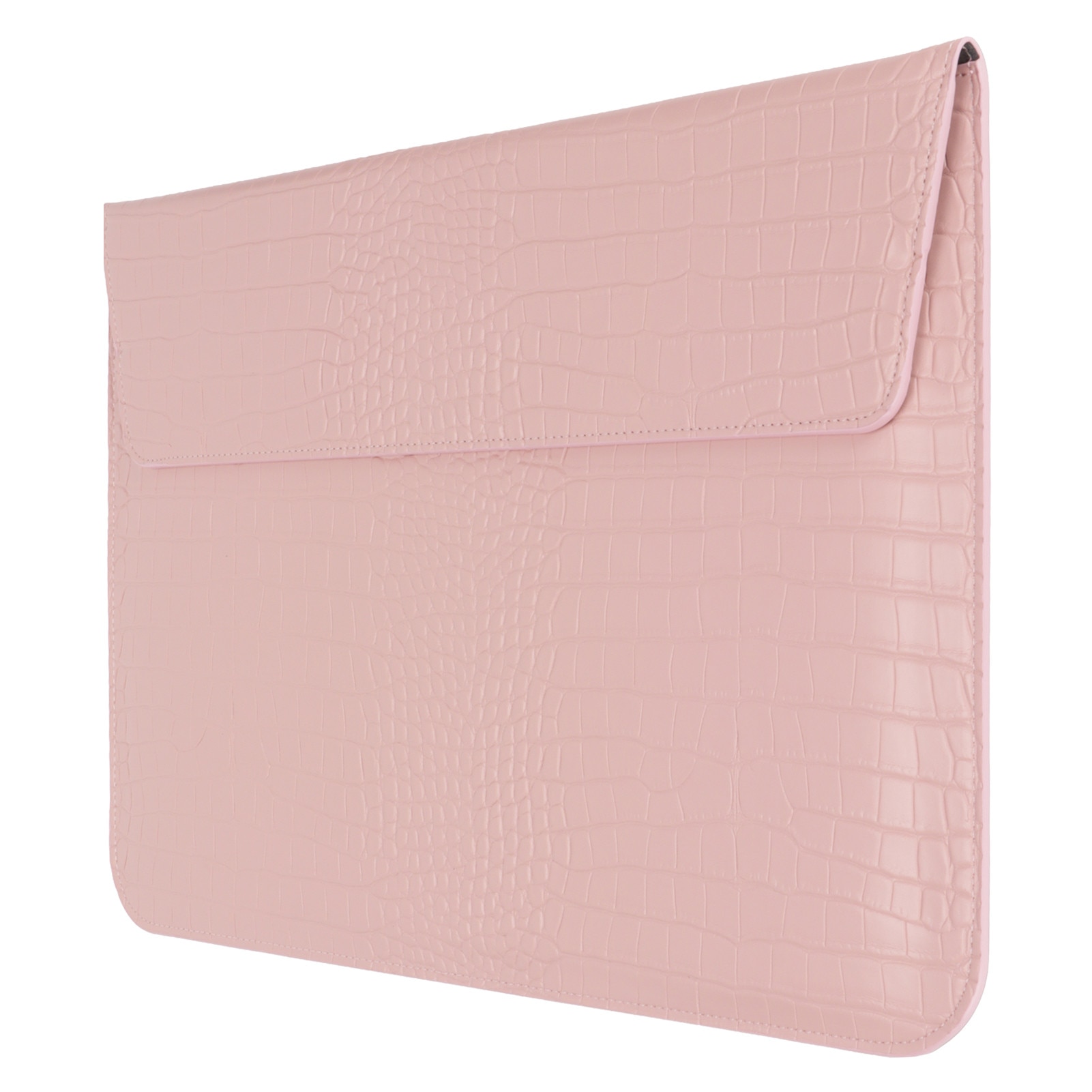 Husa laptop Herusi 39x28x1cm piele PU roz magnetica subtire impermeabila