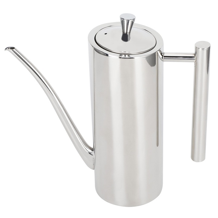 Recipient ulei inox HERUSI 0.7L capac etans maner ergonomic