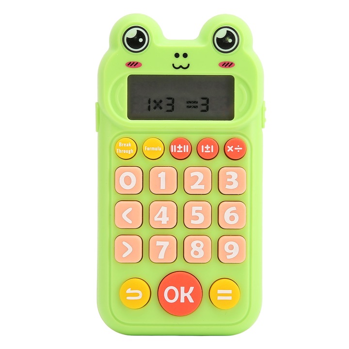 Calculator educativ portabil HERUSI, joc matematic, ecran LCD, 3xAAA
