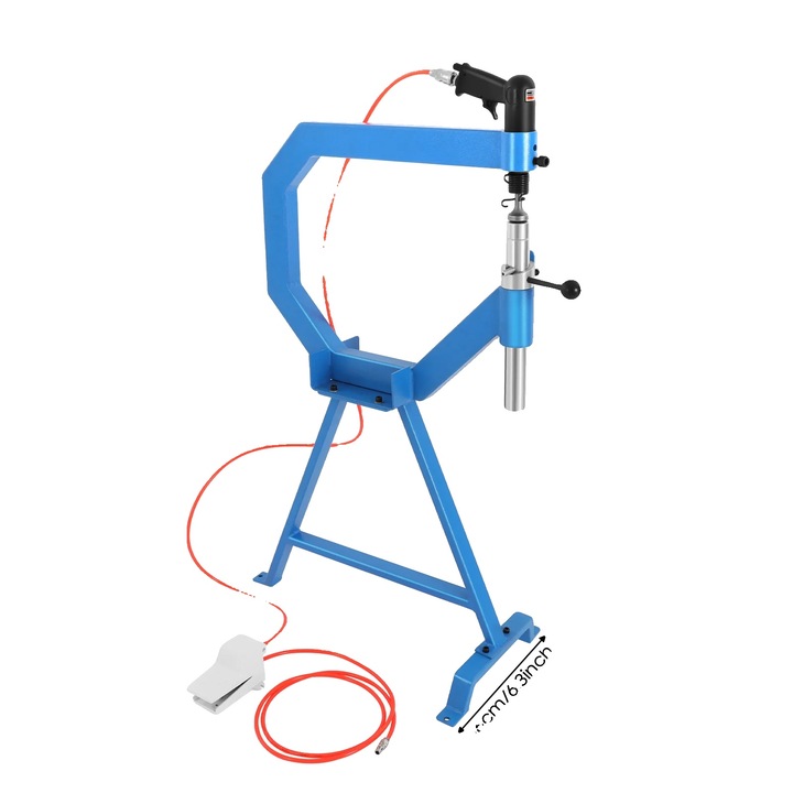 Ciocan pneumatic de planare, viteza ajustabila, 3 dimensiuni de nicovala, albastru, 61x16x110cm