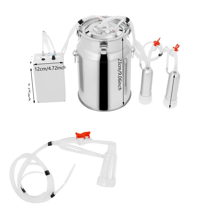 Mulgatoare, 10L, tehnologie de vid pulsator, constructie din otel inoxidabil