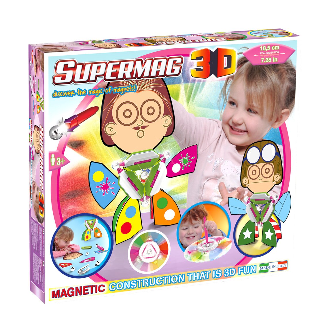 Set Constructie Magnetic 3D Triunghi 28 Piese