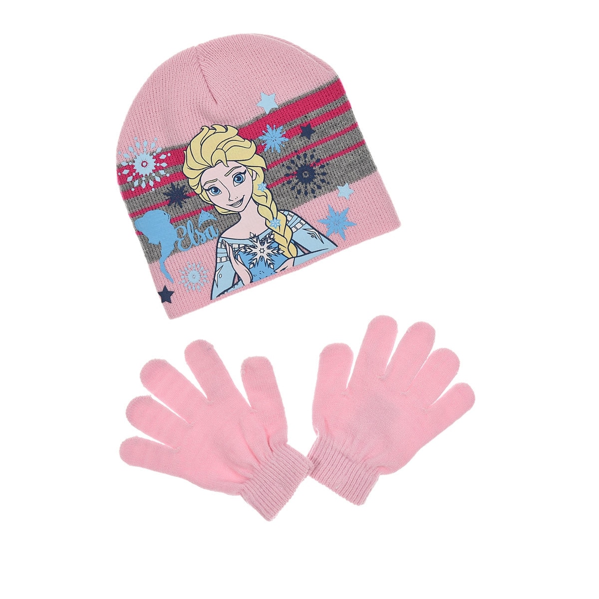 Set caciula+manusi Frozen, Roz