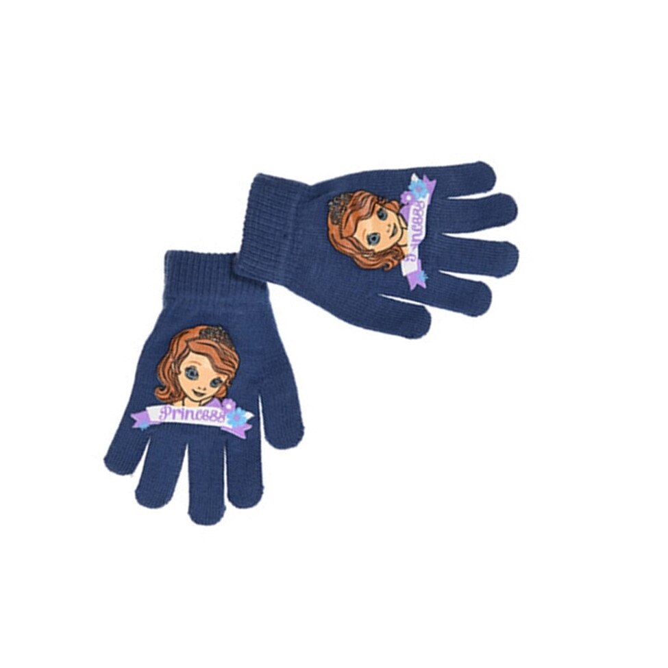 Manusi copii cu Printesa Sofia, Albastru inchis
