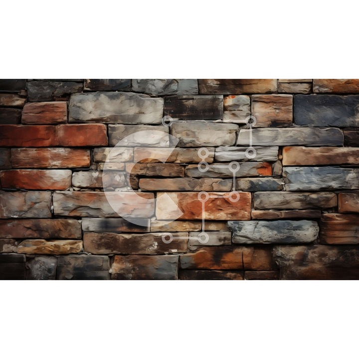 Puzzle din lemn Intrahome, 10x10 cm, 25 piese, design cu perete vechi din tabla, cutie din lemn wenge