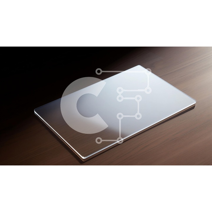 Puzzle din lemn Intrahome, 10x10 cm, 25 piese, imagine cu tableta semi-colorata pe masa, cutie din lemn wenge.