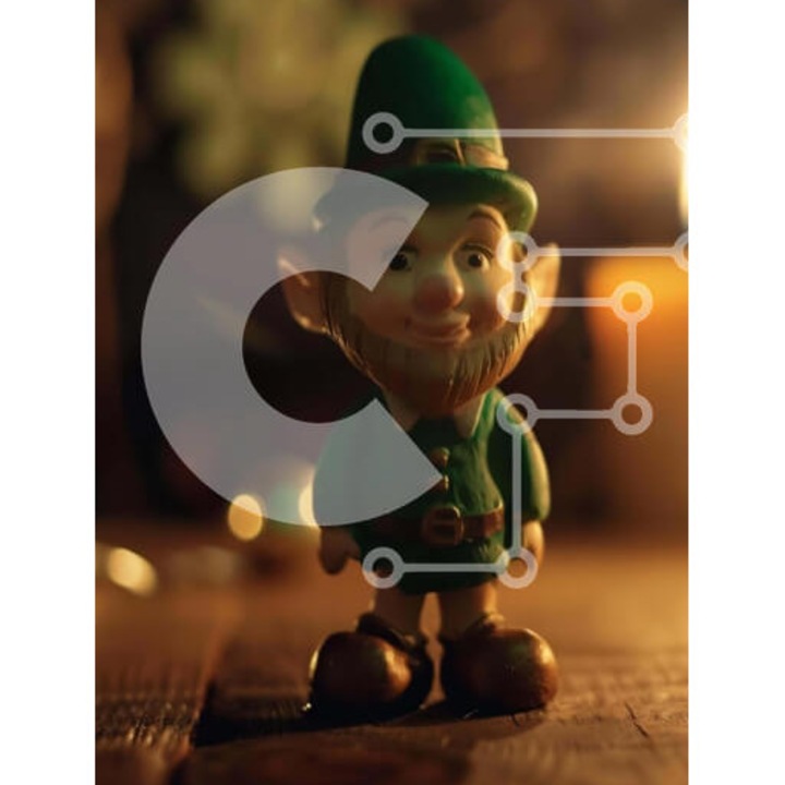 Puzzle din lemn Intrahome, 10x10 cm, 25 piese, imagine cu capcaun pe masa veche, cutie din lemn wenge