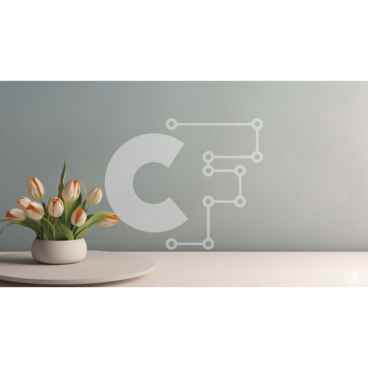 Puzzle din lemn Intrahome, portocale tulpini pe baza de masa alba cu fundal albastru, 10x10 cm, 25 piese, set.