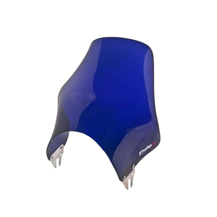 Предно стъкло за мотоциклет Puig Naked, синьо, 345x320 мм