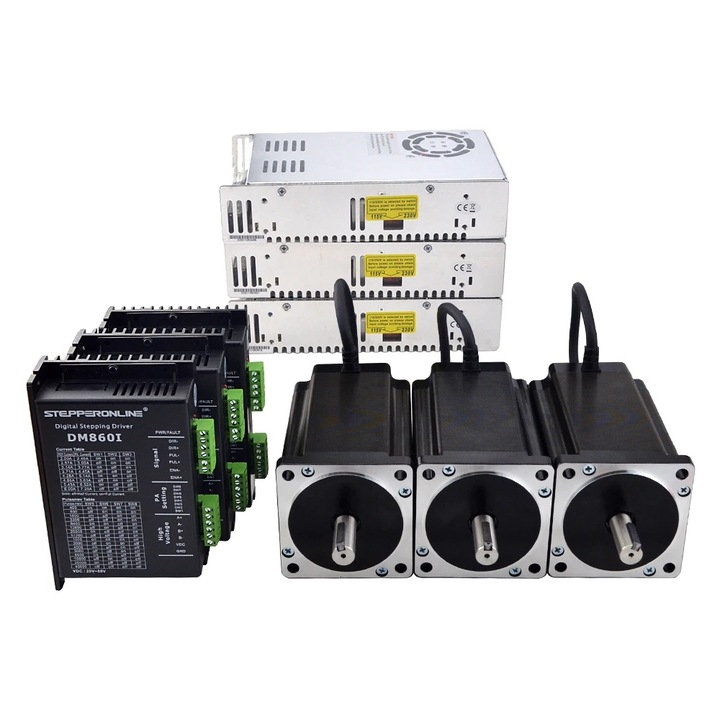 Kit motor pas cu pas 3 axe, 14mm, cu cuplu mare, eficienta energetica, aplicatii versatile