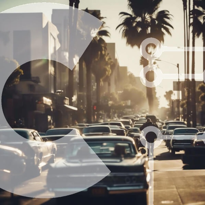 Puzzle din lemn Intrahome - Strada urbana cu diverse vehicule, 10x10 cm, 25 piese, cutie din lemn wenge