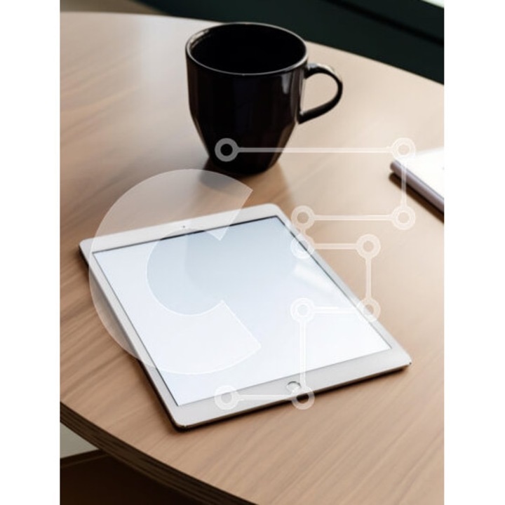 Puzzle din lemn Intrahome, 10x10 cm, 25 piese, tabla alba si cana de cafea, cutie din lemn wenge