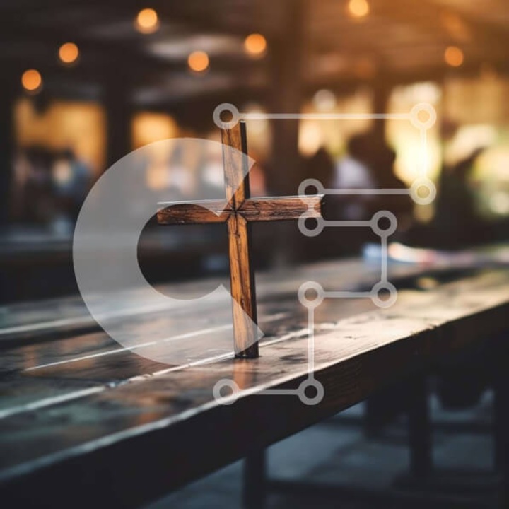 Puzzle din lemn Intrahome, stauros pe masa exterioara, 25 piese, 10x10 cm, cutie din lemn wenge