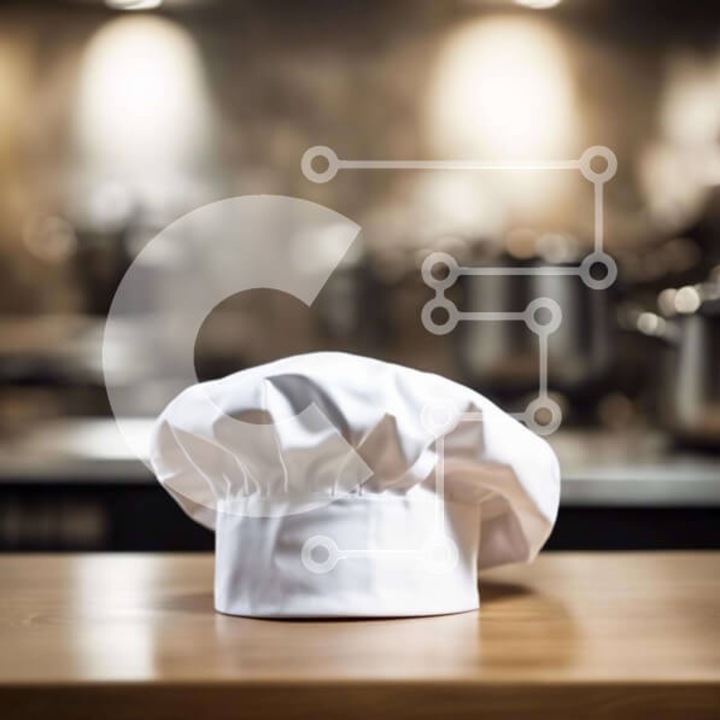 Puzzle din lemn Intrahome - Leu cap cu palarie alba pe masa din lemn, 10x10 cm, 25 piese, cutie din lemn wenge