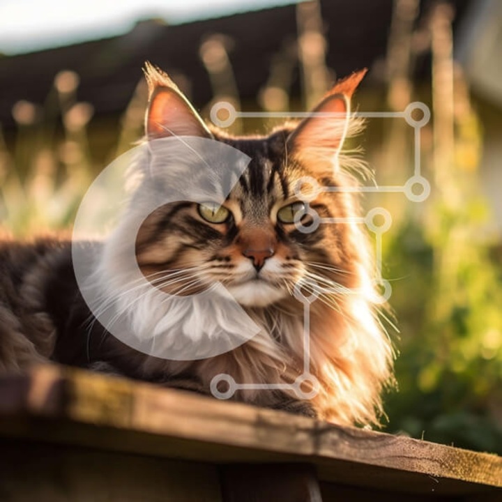 Puzzle Intrahome, 10x10 cm, 25 piese, imagine pisica, cutie din lemn wenge